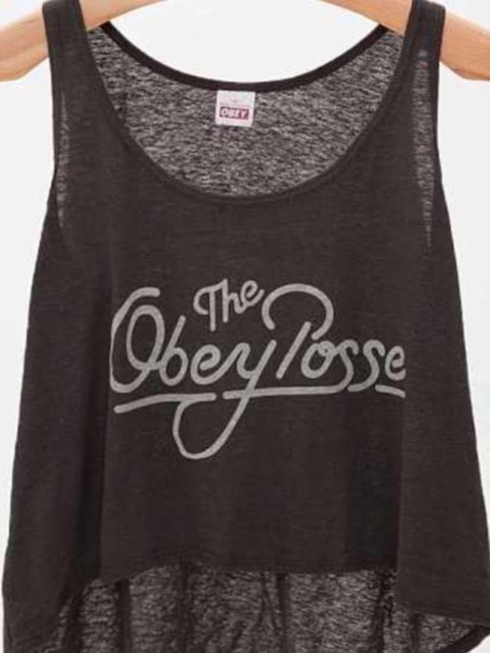 { Obey } Crop Top Tank Top